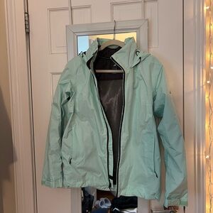 Adidas Mint Green Rain Jacket